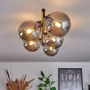 hofstein Plafonnier Chehalis Fumé, 5 lumières* Lampes Modernes