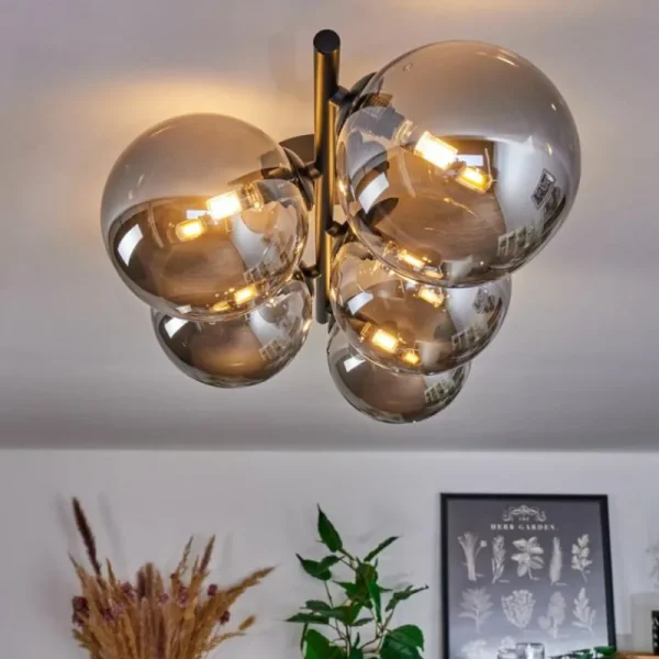 hofstein Plafonnier Chehalis Fumé, 5 lumières* Lampes Modernes
