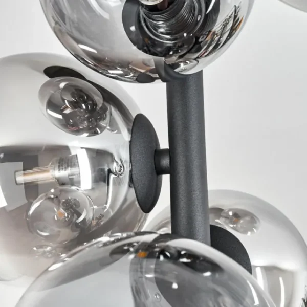 hofstein Plafonnier Chehalis Noir, 8 lumières* Lampes Modernes