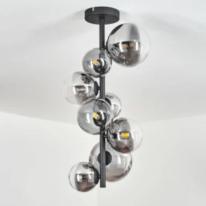 hofstein Plafonnier Chehalis Noir, 8 lumières* Lampes Modernes