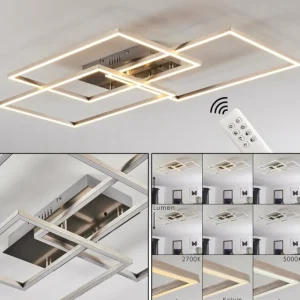 hofstein Plafonnier Cheka LED Aluminium, 3 lumières, Télécommandes* Lampes Modernes
