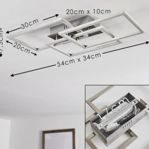 hofstein Plafonnier Cheka LED Aluminium, 3 lumières* Lampes Modernes