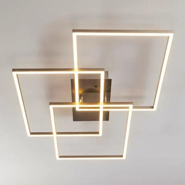 hofstein Plafonnier Cheka LED Aluminium, 3 lumières, Télécommandes* Lampes Modernes