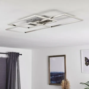 hofstein Plafonnier Cheka LED Aluminium, 3 lumières, Télécommandes* Lampes Modernes