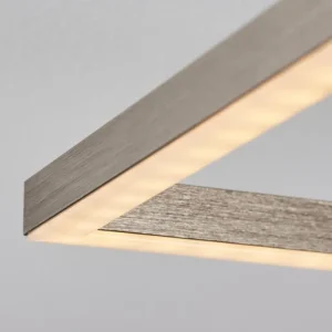 hofstein Plafonnier Cheka LED Nickel mat, 2 lumières, Télécommandes* Lampes Modernes
