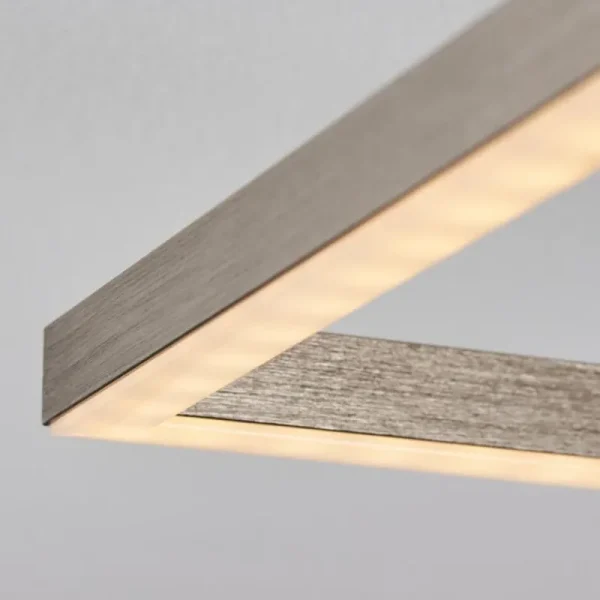 hofstein Plafonnier Cheka LED Nickel mat, 2 lumières, Télécommandes* Lampes Modernes