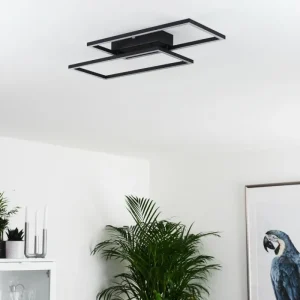 hofstein Plafonnier Cheka LED Noir, 2 lumières, Télécommandes* Lampes Modernes