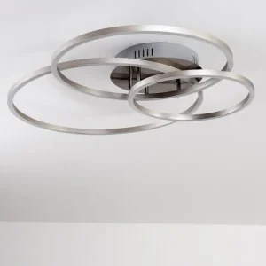 hofstein Plafonnier Chilkat LED Nickel mat, 1 lumière* Lampes Modernes