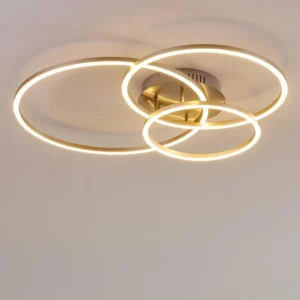 hofstein Plafonnier Chilkat LED Nickel mat, 1 lumière* Lampes Modernes