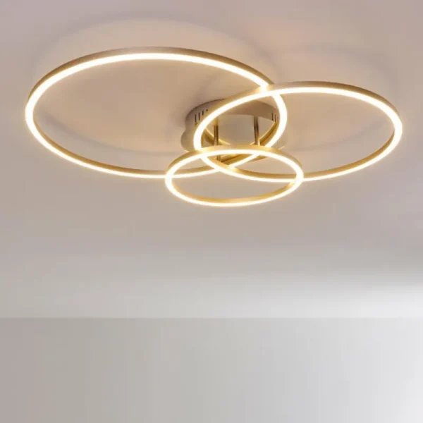 hofstein Plafonnier Chilkat LED Nickel mat, 1 lumière* Lampes Modernes