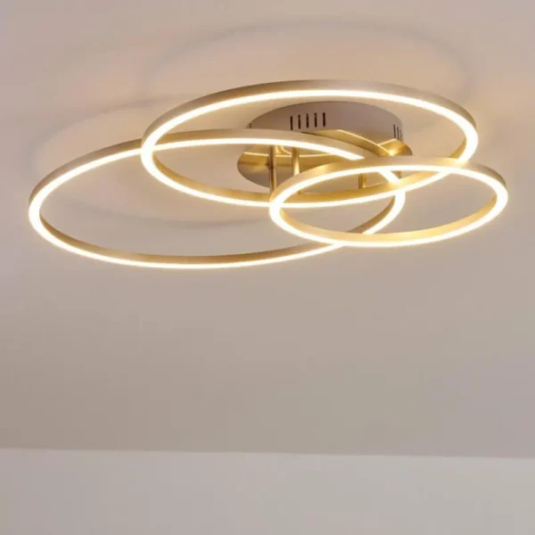 hofstein Plafonnier Chilkat LED Nickel mat, 1 lumière* Lampes Modernes