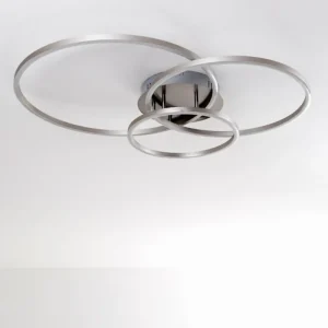 hofstein Plafonnier Chilkat LED Nickel mat, 1 lumière* Lampes Modernes