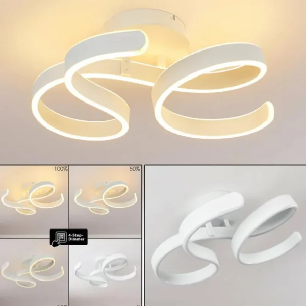 hofstein Plafonnier Chippewa LED Blanc, 1 lumière* Lampes Modernes