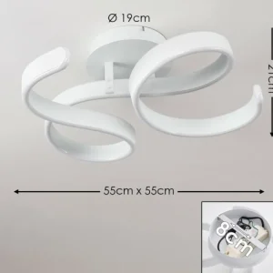 hofstein Plafonnier Chippewa LED Blanc, 1 lumière* Lampes Modernes