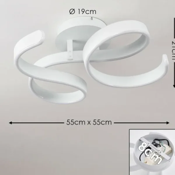 hofstein Plafonnier Chippewa LED Blanc, 1 lumière* Lampes Modernes