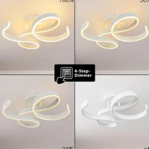 hofstein Plafonnier Chippewa LED Blanc, 1 lumière* Lampes Modernes
