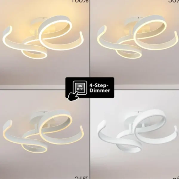 hofstein Plafonnier Chippewa LED Blanc, 1 lumière* Lampes Modernes