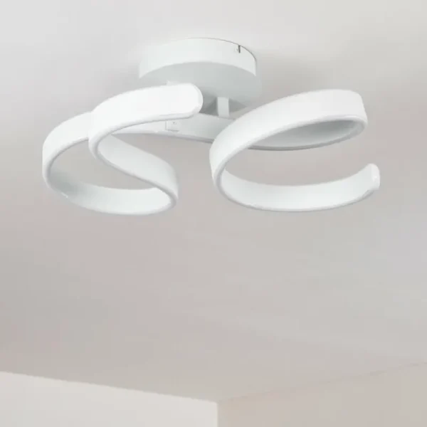 hofstein Plafonnier Chippewa LED Blanc, 1 lumière* Lampes Modernes