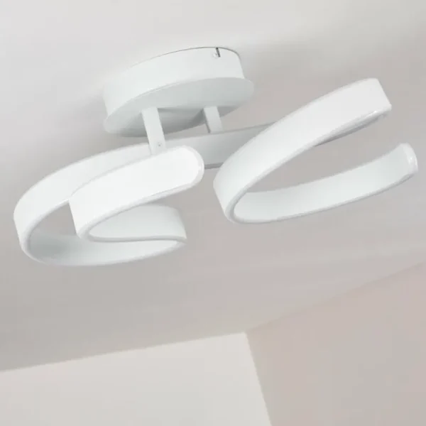 hofstein Plafonnier Chippewa LED Blanc, 1 lumière* Lampes Modernes