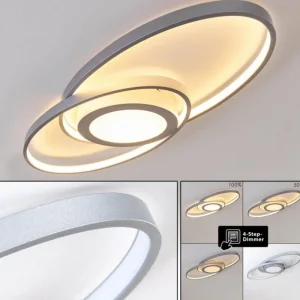 hofstein Plafonnier Chunky LED Argenté, 1 lumière* Lampes Modernes