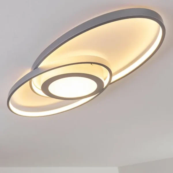 hofstein Plafonnier Chunky LED Argenté, 1 lumière* Lampes Modernes