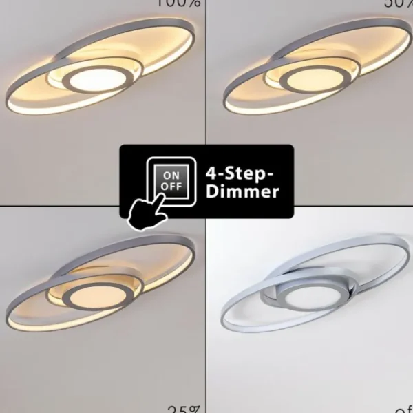 hofstein Plafonnier Chunky LED Argenté, 1 lumière* Lampes Modernes