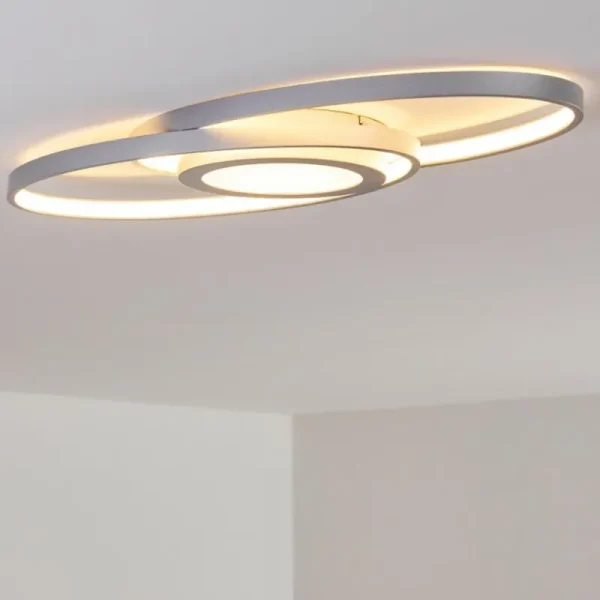 hofstein Plafonnier Chunky LED Argenté, 1 lumière* Lampes Modernes