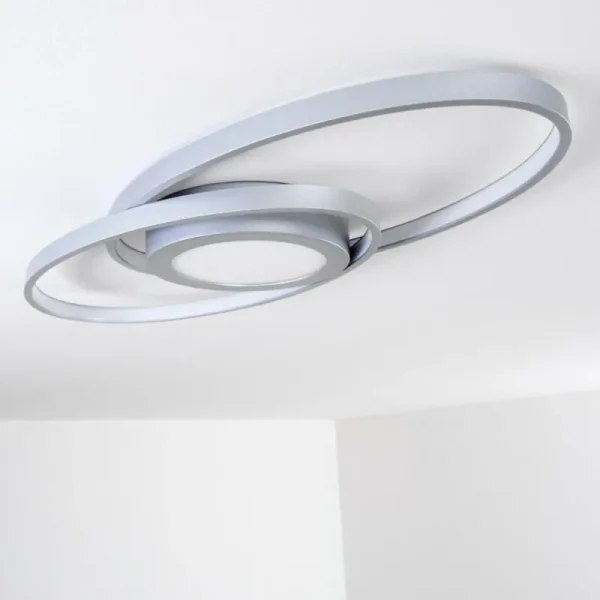 hofstein Plafonnier Chunky LED Argenté, 1 lumière* Lampes Modernes