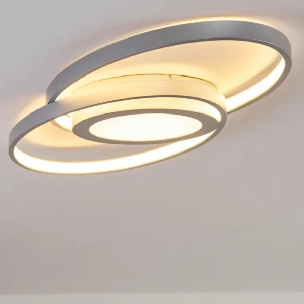 hofstein Plafonnier Chunky LED Argenté, 1 lumière* Lampes Modernes