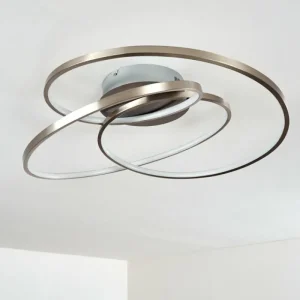 hofstein Plafonnier Chute LED Nickel mat, 1 lumière* Lampes Modernes