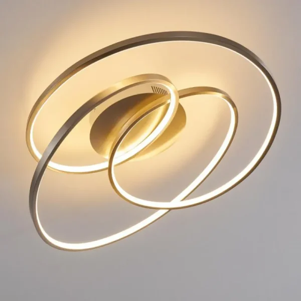 hofstein Plafonnier Chute LED Nickel mat, 1 lumière* Lampes Modernes