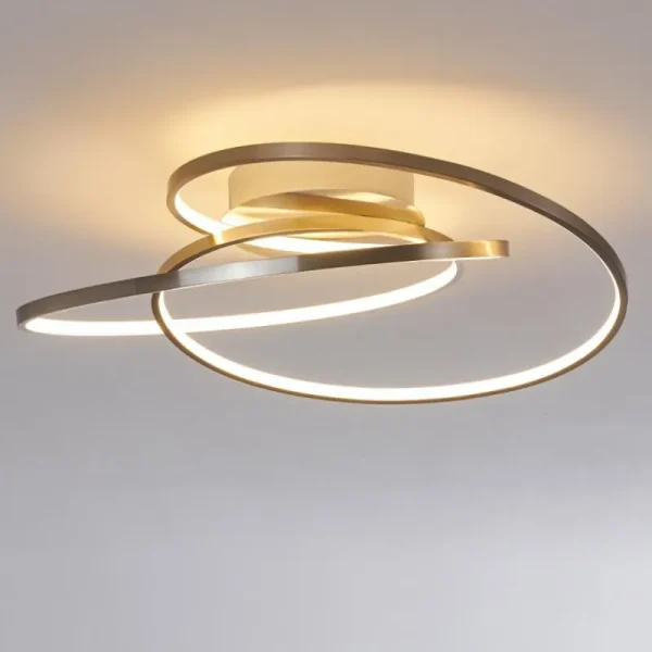 hofstein Plafonnier Chute LED Nickel mat, 1 lumière* Lampes Modernes
