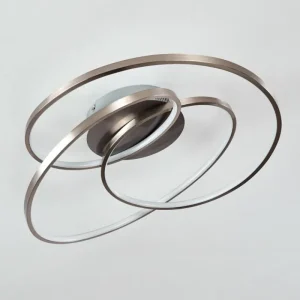 hofstein Plafonnier Chute LED Nickel mat, 1 lumière* Lampes Modernes