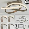 hofstein Plafonnier Cochato LED Nickel mat, 1 lumière* Lampes Modernes