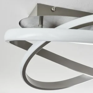 hofstein Plafonnier Cochato LED Nickel mat, 1 lumière* Lampes Modernes