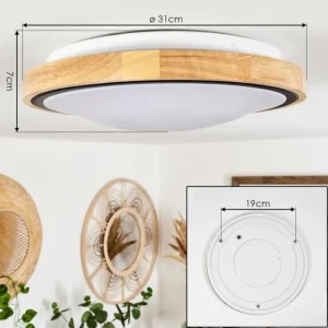 hofstein Plafonnier Corinto LED Écru, Noir, 1 lumière* Lampes Modernes