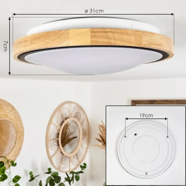 hofstein Plafonnier Corinto LED Écru, Noir, 1 lumière* Lampes Modernes