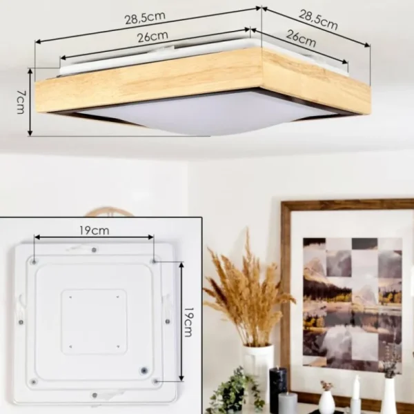 hofstein Plafonnier Corinto LED Écru, Noir, 1 lumière* Lampes Modernes