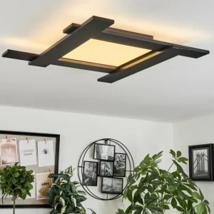 hofstein Plafonnier Cuchara LED Noir, 5 lumières* Lampes Modernes