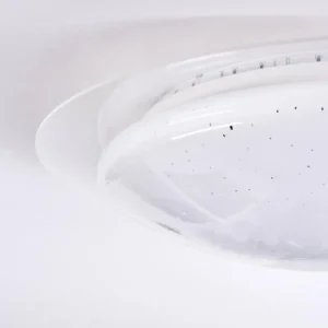hofstein Plafonnier Cure LED Blanc, 1 lumière, Télécommandes, Changeur de couleurs* Lampes Modernes