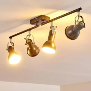 hofstein Plafonnier Danikon Brun, 4 lumières* Lampes Modernes