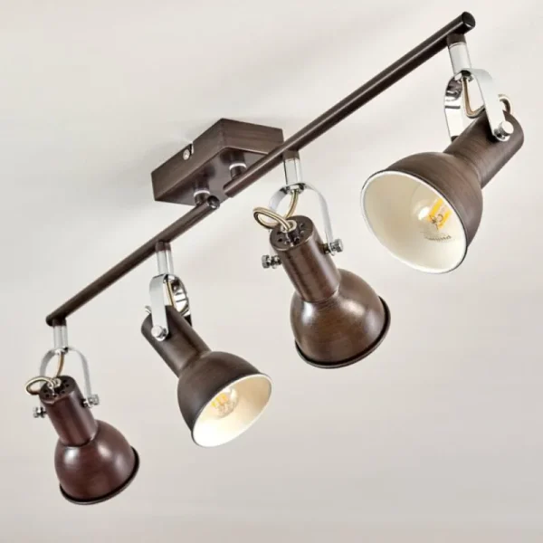 hofstein Plafonnier Danikon Brun, 4 lumières* Lampes Modernes