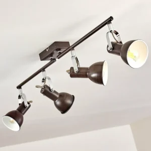 hofstein Plafonnier Danikon Brun, 4 lumières* Lampes Modernes