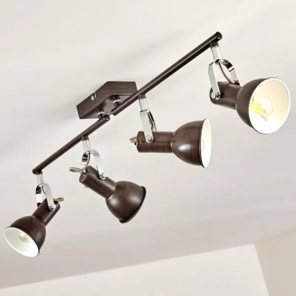 hofstein Plafonnier Danikon Brun, 4 lumières* Lampes Modernes