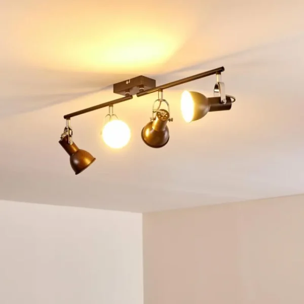 hofstein Plafonnier Danikon Brun, 4 lumières* Lampes Modernes