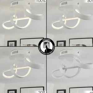 hofstein Plafonnier Dauntey LED Blanc, 1 lumière* Lampes Modernes