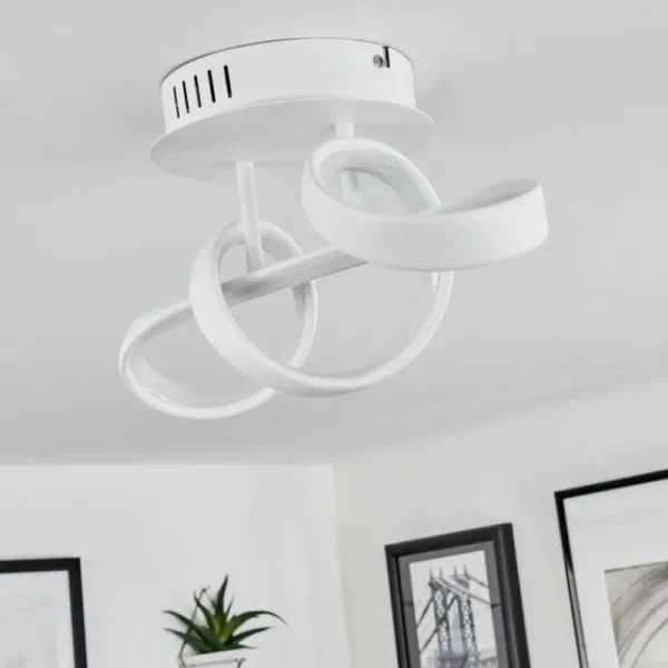 hofstein Plafonnier Dauntey LED Blanc, 1 lumière* Lampes Modernes