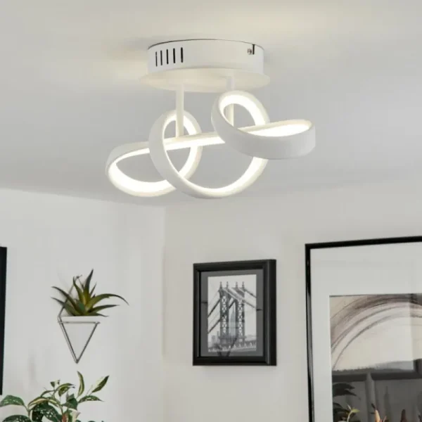 hofstein Plafonnier Dauntey LED Blanc, 1 lumière* Lampes Modernes