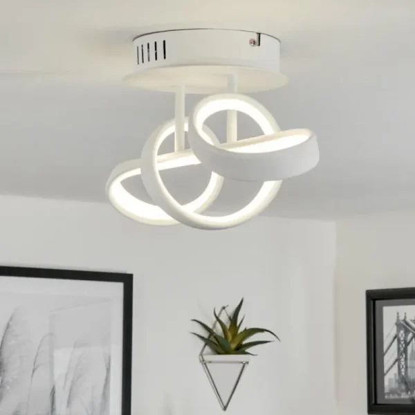 hofstein Plafonnier Dauntey LED Blanc, 1 lumière* Lampes Modernes
