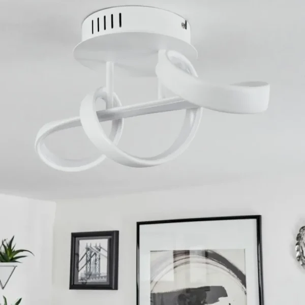 hofstein Plafonnier Dauntey LED Blanc, 1 lumière* Lampes Modernes
